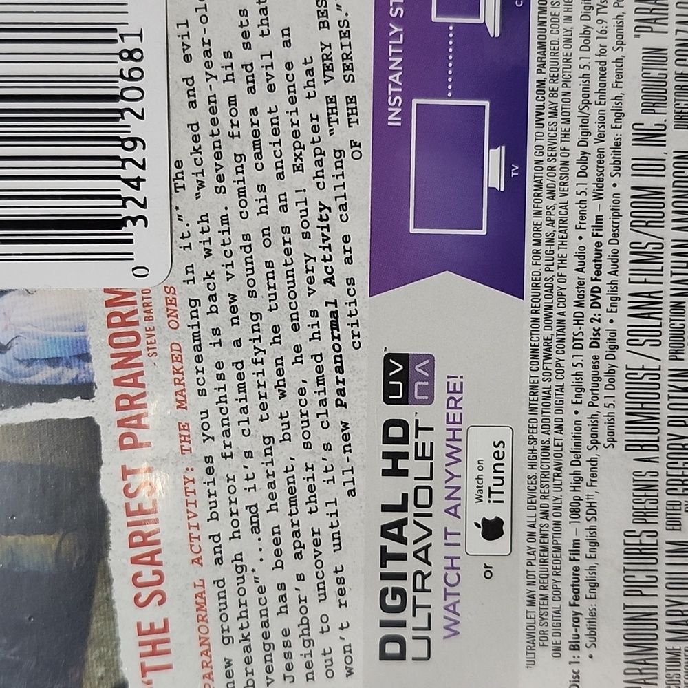 PARANORMAL ACTIVITY: THE MARKED ONES BLU-RAY + DVD + DIGITAL - Picture 3 of 6